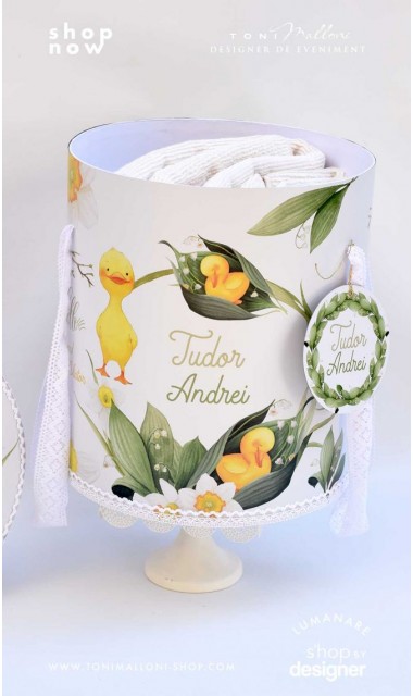 Trusou botez cu ratuste, narcise si flori de margaritar Mac Mac 4
